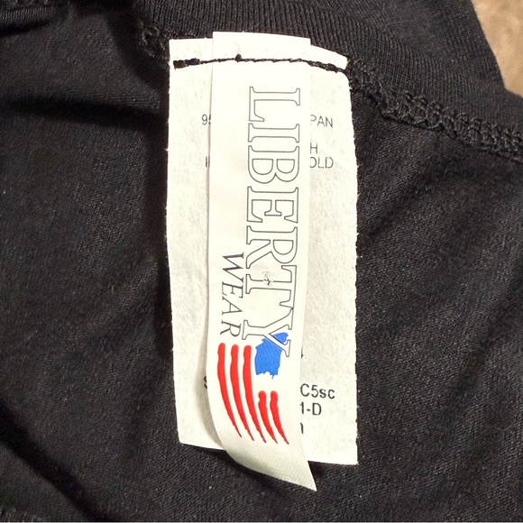 Liberty Wear Rhinestone Archangel Black Short Sleeve Tshirt Size L - Picture 9 of 10